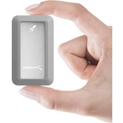 Sabrent Rocket Nano Rugged 1TB USB 3.2 10Gb/s External Aluminum Water Proof [IP67] SSD med Bumper Guard i grått (SB-1TB-NAWP)